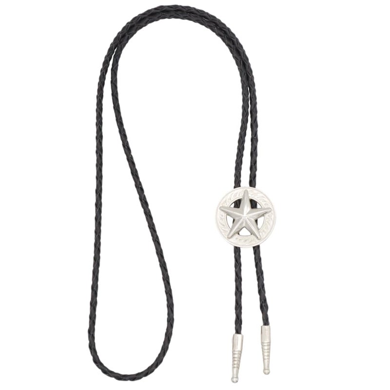 KECOL Adult Mens Long Star Texas Western Bolo Tie Necktie Necklace - Image 3